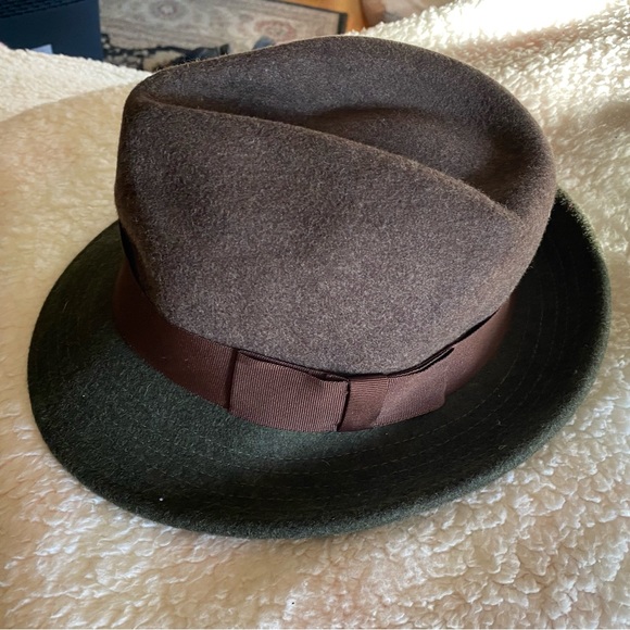 NWOT Men’s Archibald Fedora Hat 2 Tone Gorgeous - Picture 2 of 4